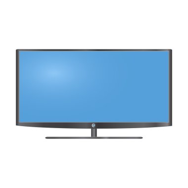 LCD TV monitörü, vektör illüstrasyonu.
