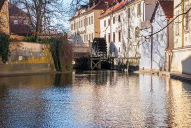 chertovka Nehri Prag eski watermill.