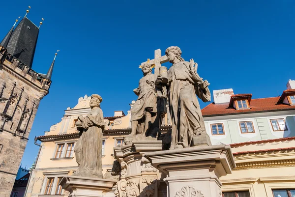 Cidade Velha Praga, Torre na Ponte Charles República Checa — Fotografia de Stock