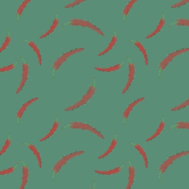 canlı kesintisiz vektör desen kırmızı biber, geometrik yaptı