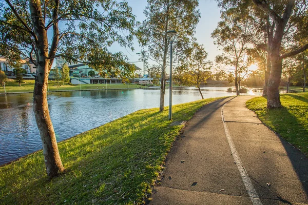 Pôr do sol no parque Fotos De Bancos De Imagens Sem Royalties