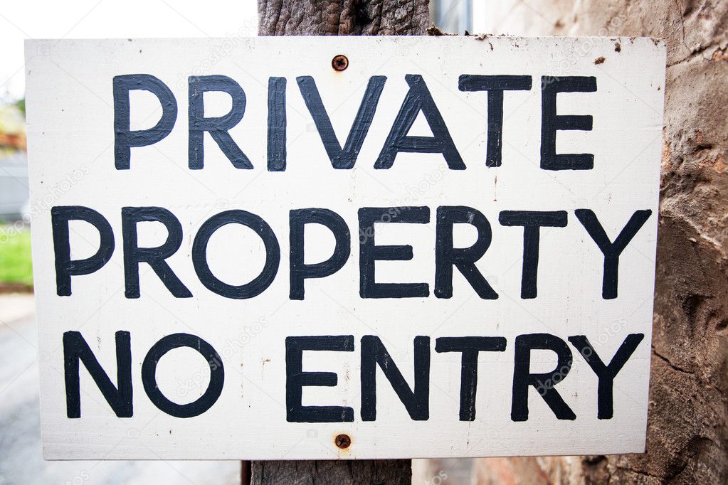 Private Property No Entry Sign