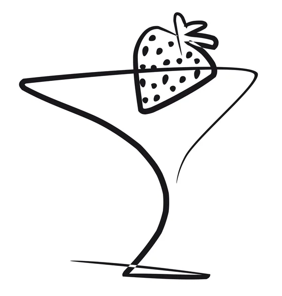 Cocktail mit Erdbeere — Stockfoto