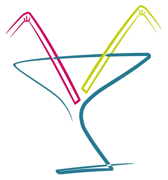 Cocktail with straws — Stock Photo, Image