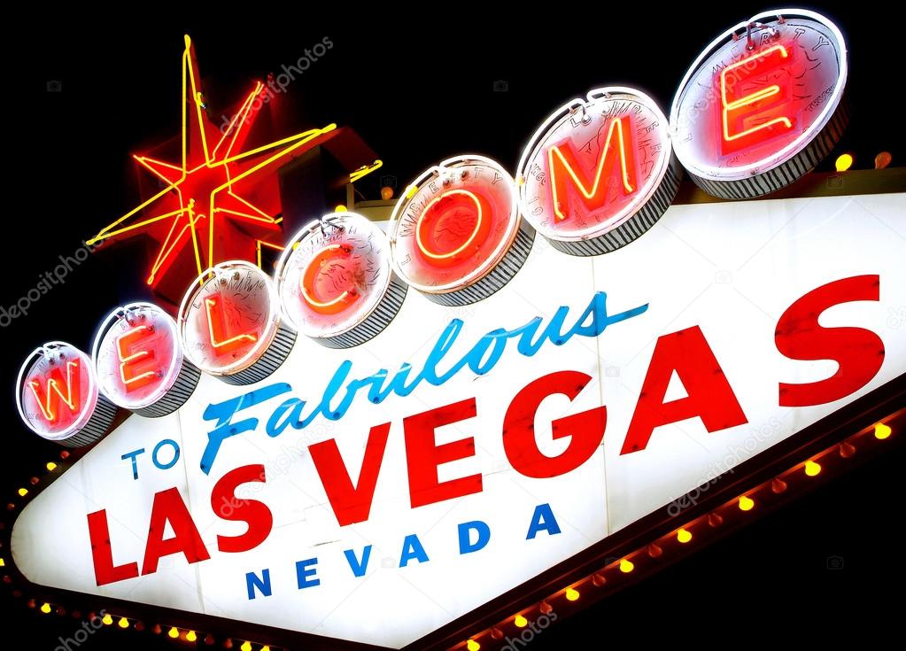 Welcome to Las Vegas sign isolated