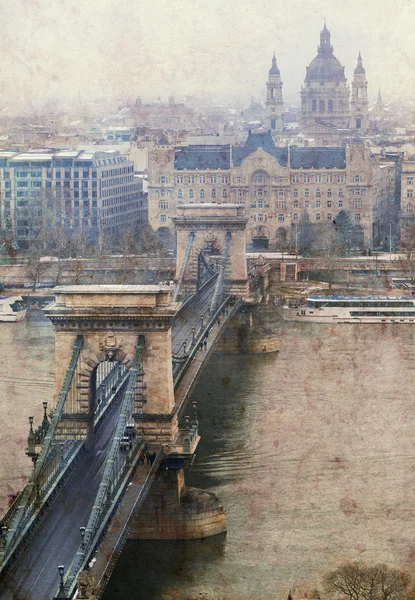 El Puente de las Cadenas en Budapest —  Fotos de Stock
