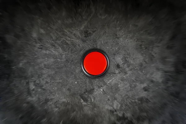 Kalıplı Taş Duvarda Kırmızı Düğme — Stok fotoğraf