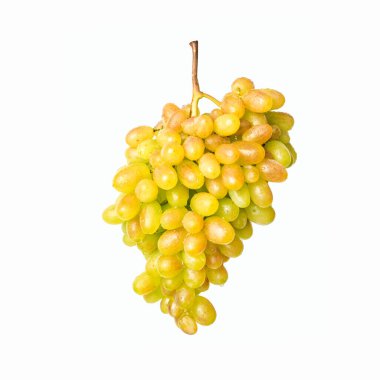 Big bunch of grapes on a white background.
