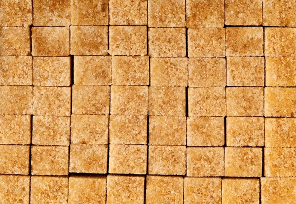 Cana Marrom Cubos Açúcar Fundo Textura Fotografia Macro — Fotografia de Stock