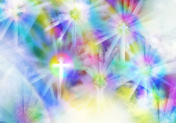 Rainbow crosses — Stock Photo, Image