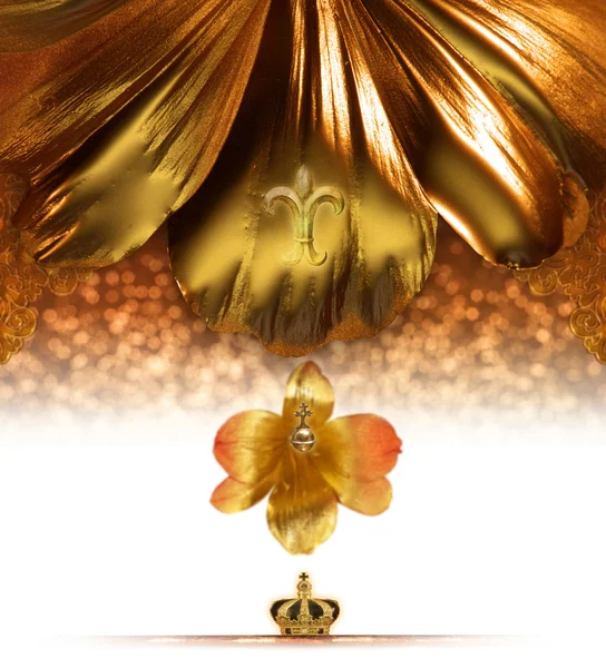 Königliche Symbole in Gold — Stockfoto