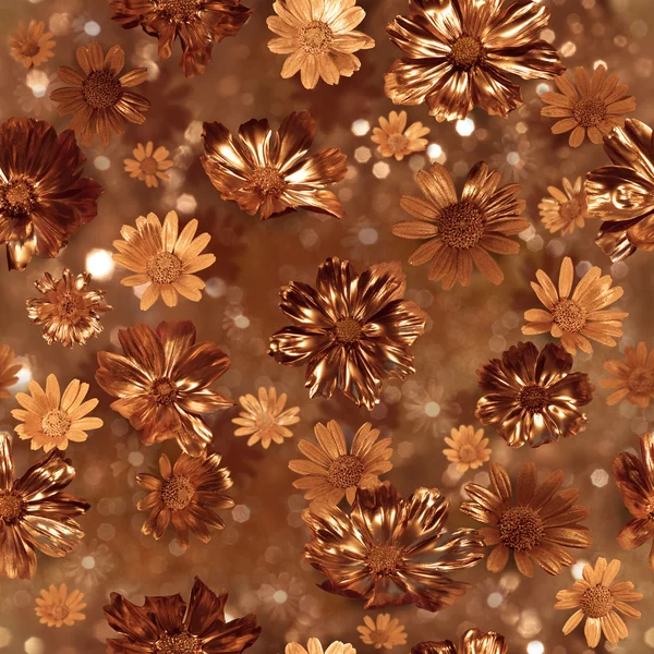 Förgyllda blomknoppar mönster — Stockfoto