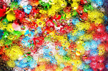 arka plan cam renkli damla