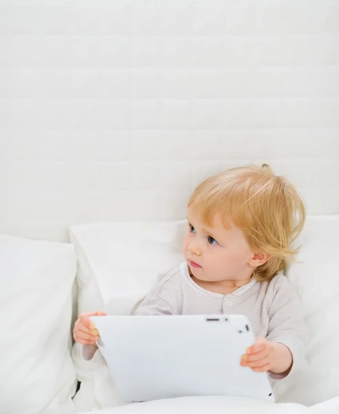 Modern baby with tablet PC — Stock Photo, Image