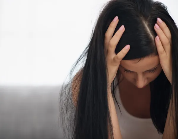 Young woman in stress — Stock Image Young woman in stress Stock Photo