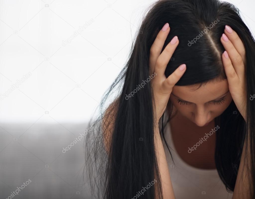 Young woman in stress