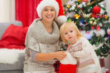 Noel çorap hediye yaptırmayı kız bebek