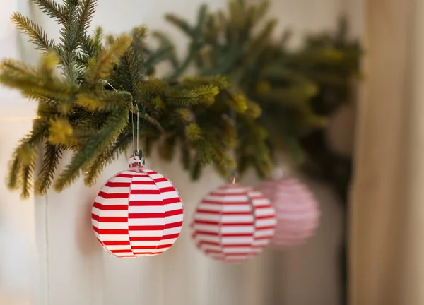 Zbliżenie na Boże Narodzenie elementów dekoracyjnych — Zdjęcie stockowe