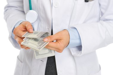 gülümsemek dolar sayan tıbbi bir doktor