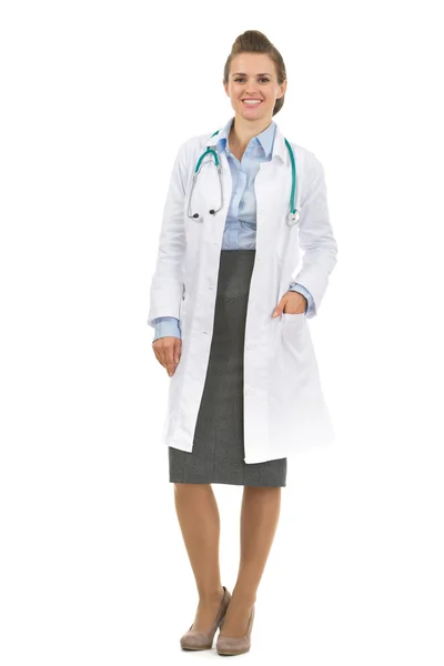 Full length portrait of medical doctor woman — Stock Photo, Image