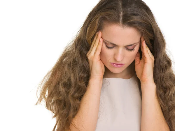 Portrait of stressed young woman — Stock Photo, Image