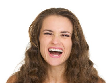 Mutlu genç bir kadının portresi