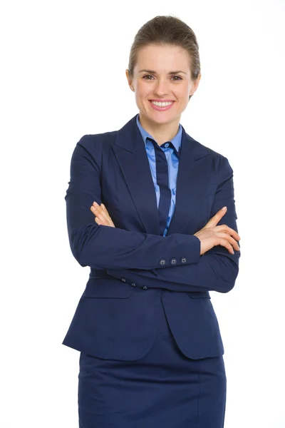 Retrato de mujer de negocios feliz — Foto de Stock