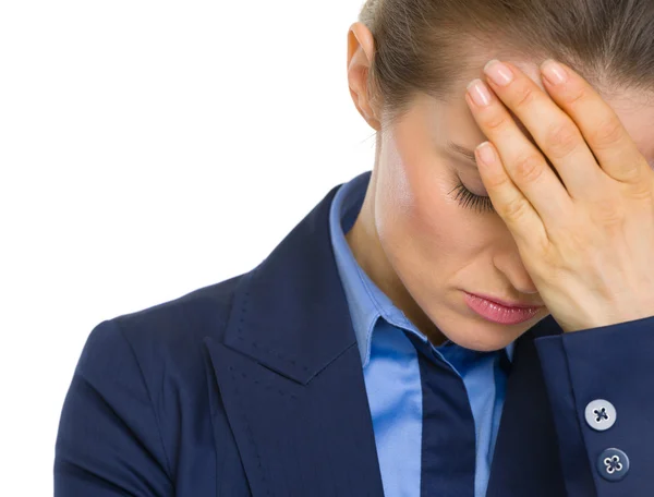 Portrait of stressed business woman — Stock Photo, Image