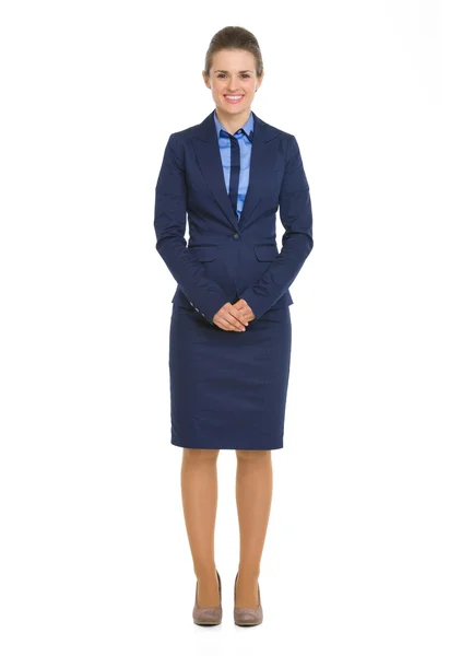 Full length portrait of happy business woman — Stock Photo, Image