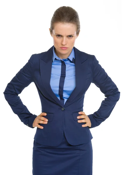 Портрет сердитої бізнес-леді — стокове фото