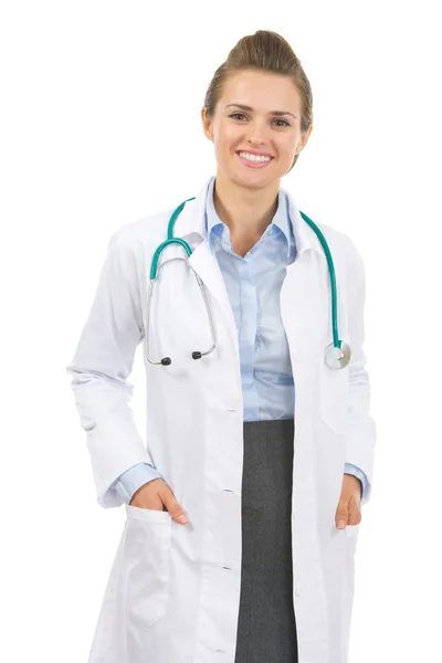 Retrato de mujer doctora sonriente — Foto de Stock