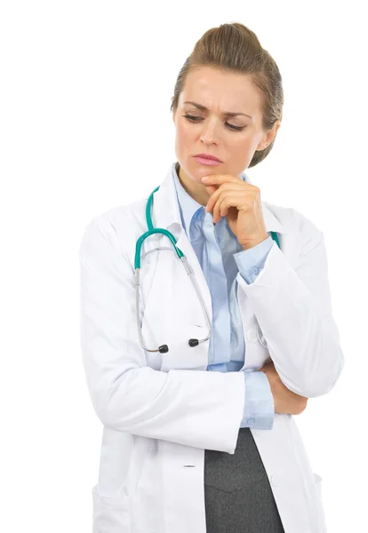 Portrait of concerned doctor woman — Stock Photo, Image
