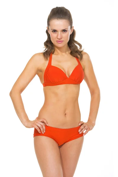 Portrait of young woman in swimsuit posing — Stock Photo, Image