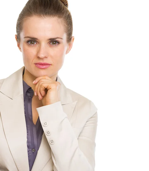 Portrait of thoughtful business woman — Stock Photo, Image