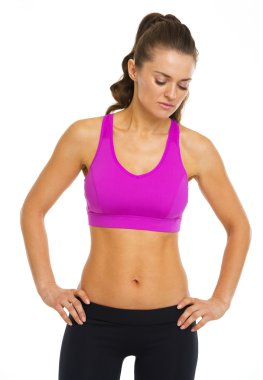 fitness genç bir kadın portresi