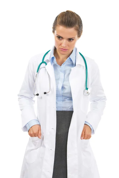 Portrait of concerned doctor woman — Stock Photo, Image