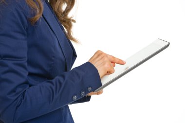 iş kadını ile tablet pc