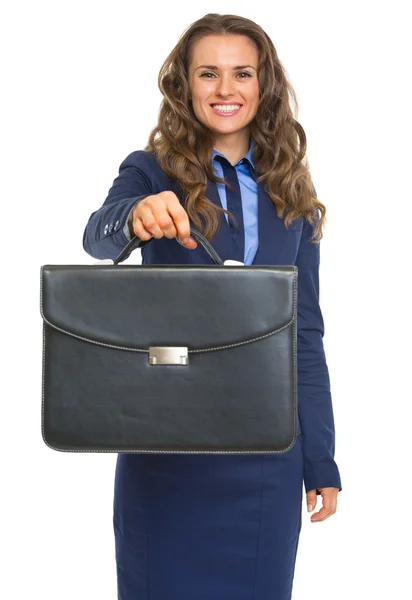 ブリーフケース付きビジネス女性 — ストック写真