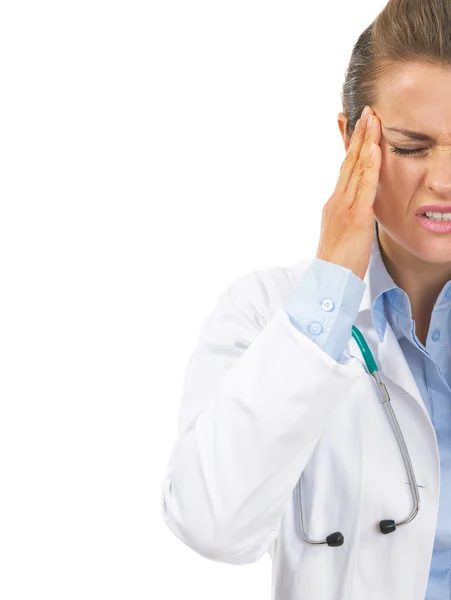 Closeup on stressed doctor woman — Stock Photo, Image