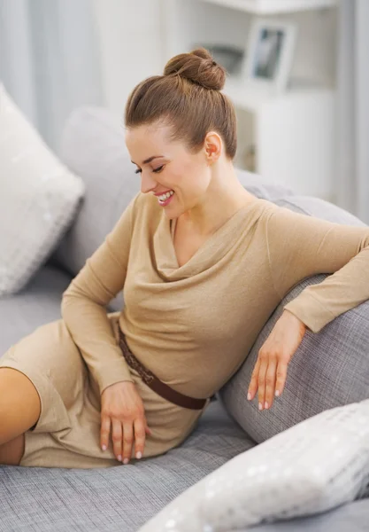 Housewife sitting — Stock Photo, Image