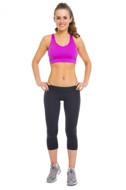genç bir kadın fitness tam uzunlukta portresi