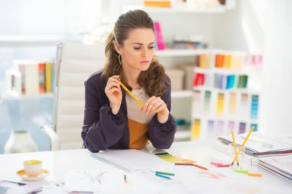 Fashion designer in office — Stock Photo, Image