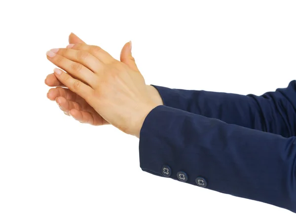 Business woman clapping — Stock Photo, Image