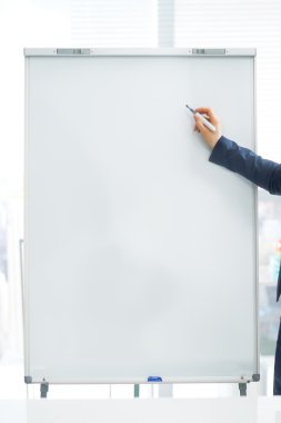 iş kadını, Flipchart yazı