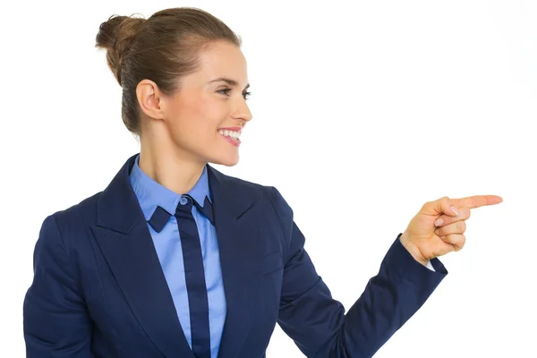 Businesswoman pointing — Stock Photo, Image