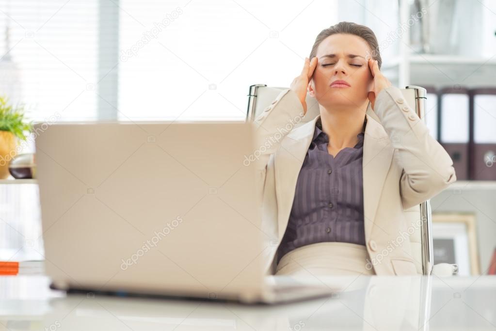Stressed business woman