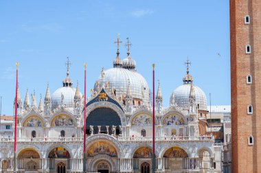 VENICE - 25 Temmuz 2020: Venedik, İtalya 'da Aziz Markı Bazilikası.