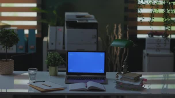 Table Laptop Modern Office — Αρχείο Βίντεο