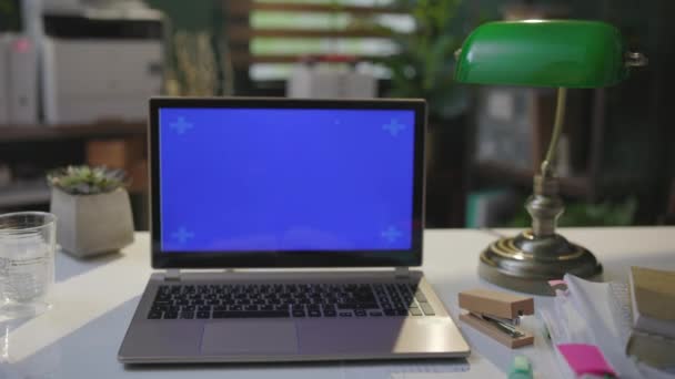 Table Laptop Modern Office — Stok Video