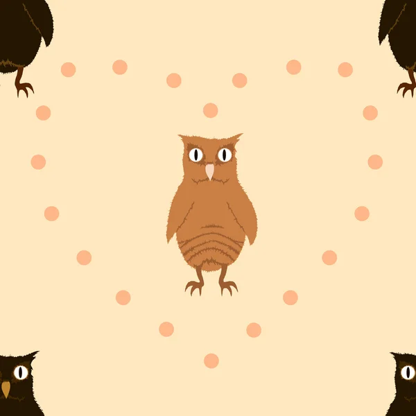 Owl seamless — Stock Photo, Image